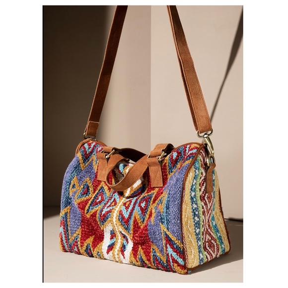 ❤️Beautiful woven ethnic motif Ruggine Winthrop Boston Bag Boston bag - Picture 4 of 10